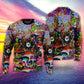 Hippie Mushroom Alien Colorful Sweater For Boho Festivals Weekend Trips And Relaxed Casual Styling