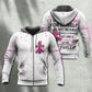 Pink Breast Cancer Awareness Ribbon Message Hoodie For Supportive Everyday Style Seasonal Events And Gifting