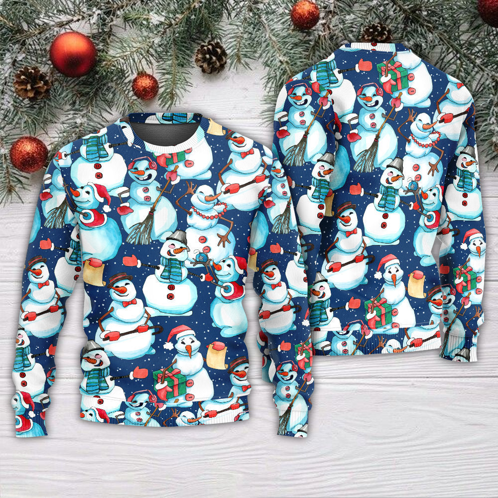 Christmas Happy Snowman Xmas Sweater For Winter Celebrations Family Events And Relaxed Seasonal Styling