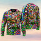 Hippie Mushroom Music Sweater For Festival Adventures Vacations And Relaxed Daily Styling