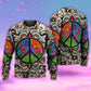 Hippie Peace Sign Galaxy Sweater For Colorful Outfits Weekend Events And Thoughtful Gift Giving