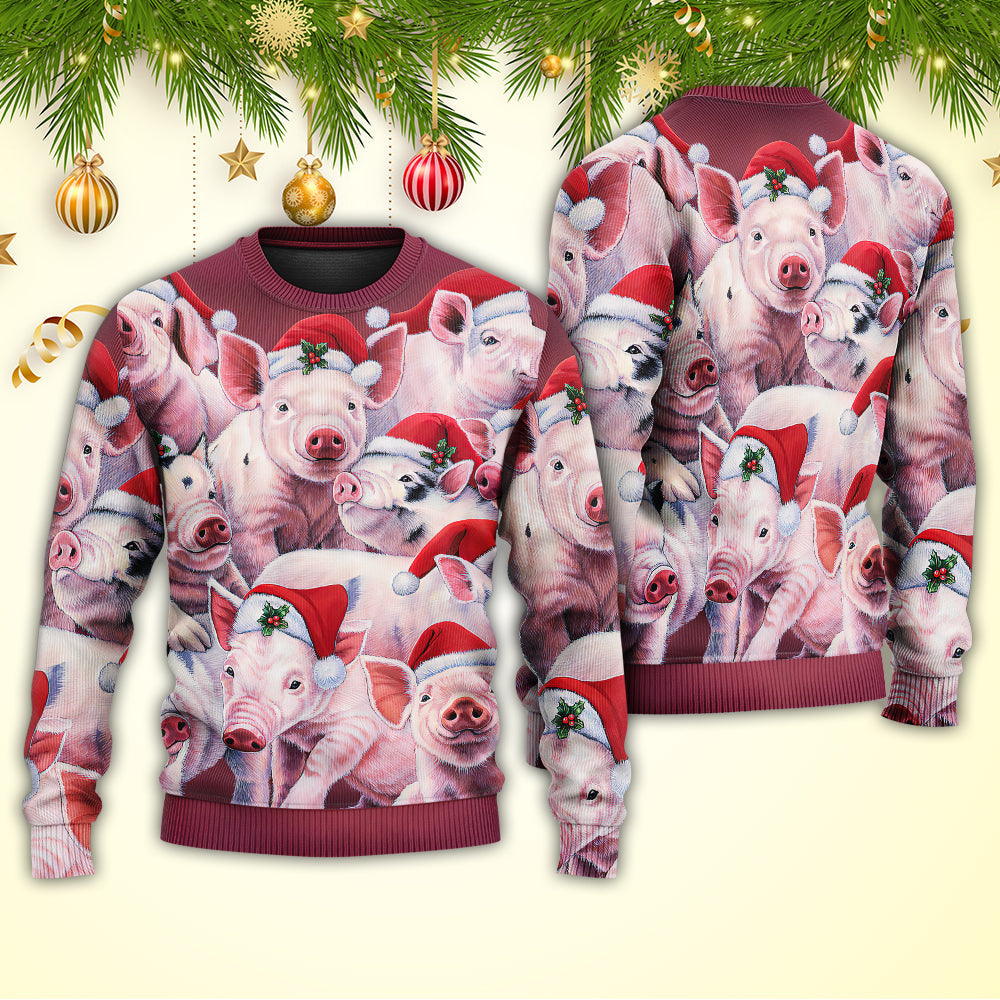 Christmas Piggies Funny Xmas Is Coming Sweater For Festive Parties Family Photos And Comfortable Seasonal Wear