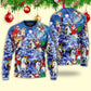 Christmas Santa Riding Unicorn Rainbow Night Sweater For Winter Parties Seasonal Adventures And Relaxed Everyday Styling