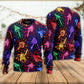 Galaxy Rainbow Mushroom Colorful Sweater For Creative Spirits Travel Parties And Comfortable Casual Wear