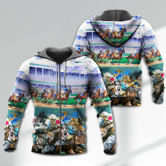 Horse Racing Love Vibe Hoodie For Equestrian Enthusiasts Casual Wear And Weekend Travel