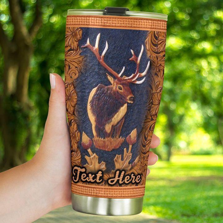 Hunting Love Deer With Pattern Personalized 20 Oz Tumbler For Coffee Travel And Daily Drinks