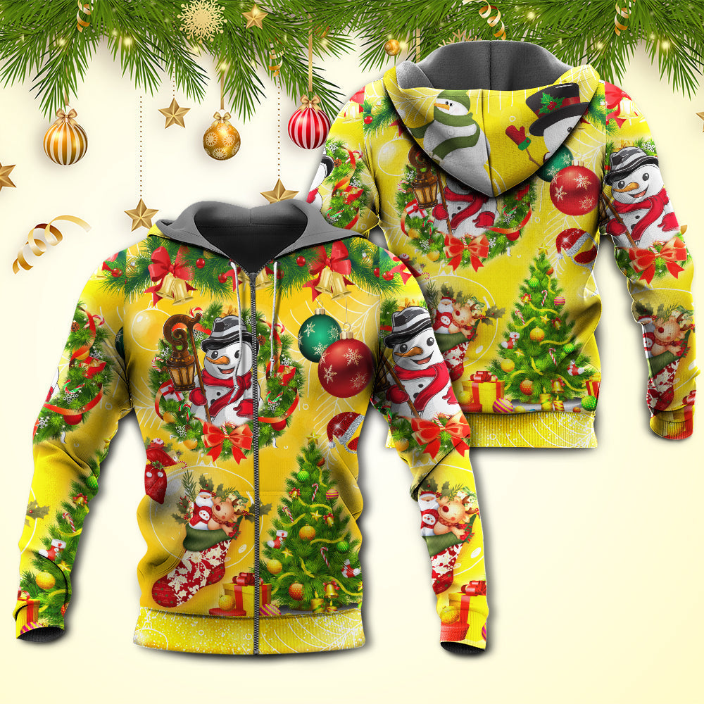 Funny Snowman Christmas Lights Hoodie For Festive Family Moments Winter Wear And Holiday Gift Ideas