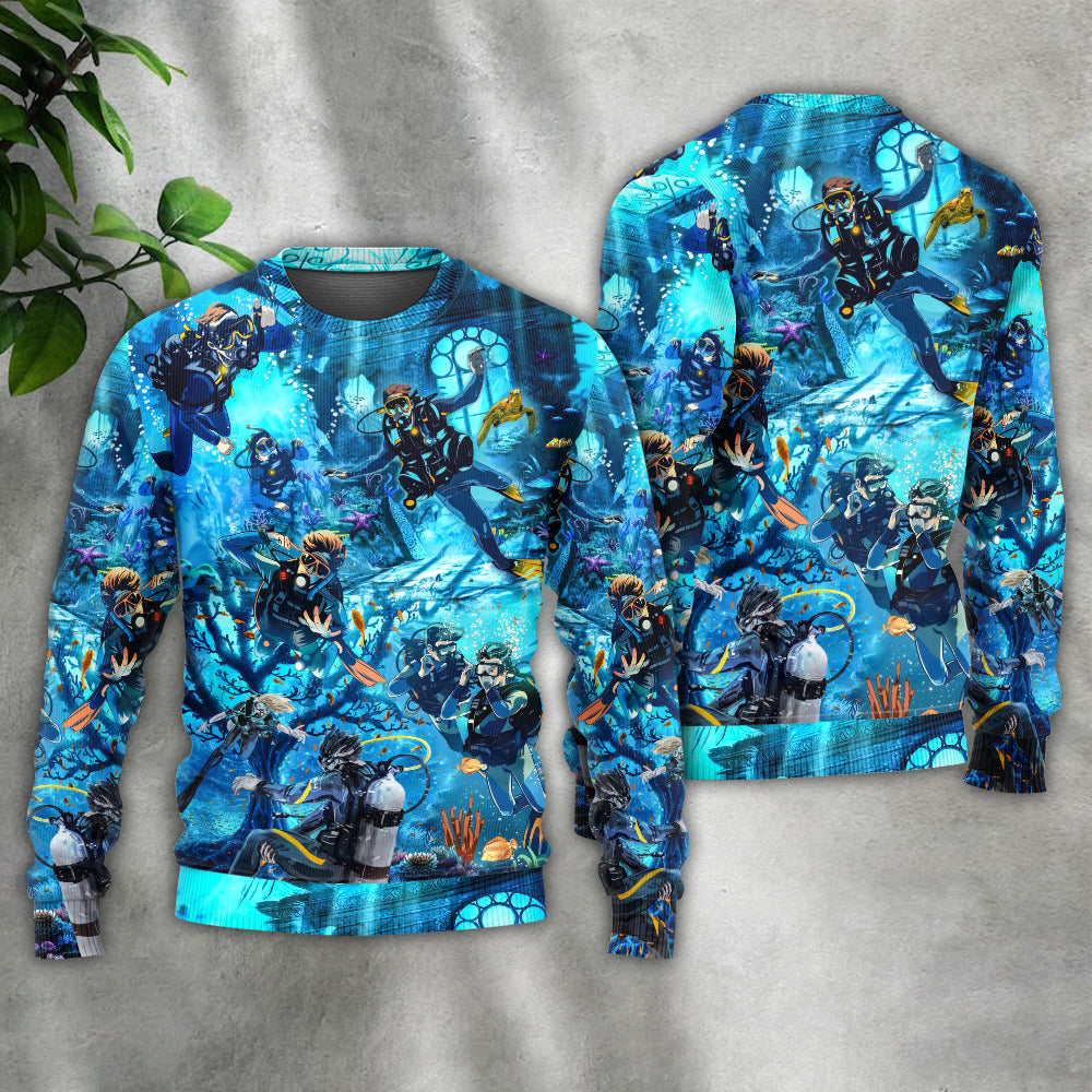 Under The Sea Diving Sweater For Nautical Adventures Travel Events And Thoughtful Gifting