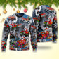 Christmas Santa Riding Red Truck Snow Sweater For Family Gatherings Winter Travel And Everyday Seasonal Comfort