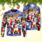 Christmas Funny Santa Happy Xmas Is Coming Sweater For Holiday Parties Family Gatherings And Seasonal Gift Giving