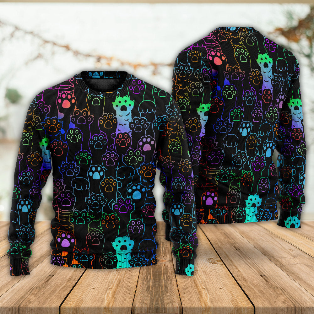 Cute Cat Little Paw Sweater For Nature Inspired Fashion Events And Relaxed Everyday Comfort
