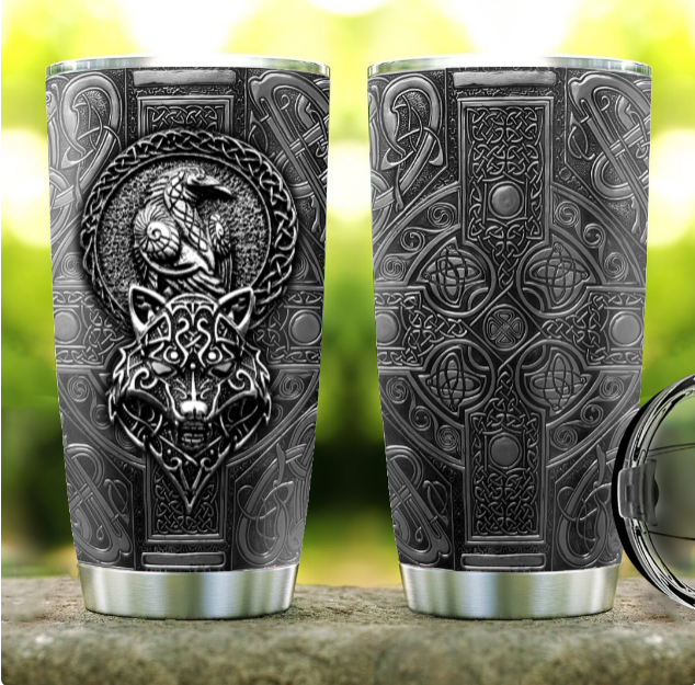 Viking Warrior Personalized 20 Oz Tumbler For Coffee Travel And Daily Drinks