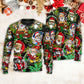 Christmas Hippie Santa Peace Sweater For Holiday Parties Family Gatherings And Seasonal Gift Giving