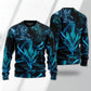 Blue Dragon Lightning Witch Fantasy Sweater For Alternative Fashion Events And Thoughtful Seasonal Gifts