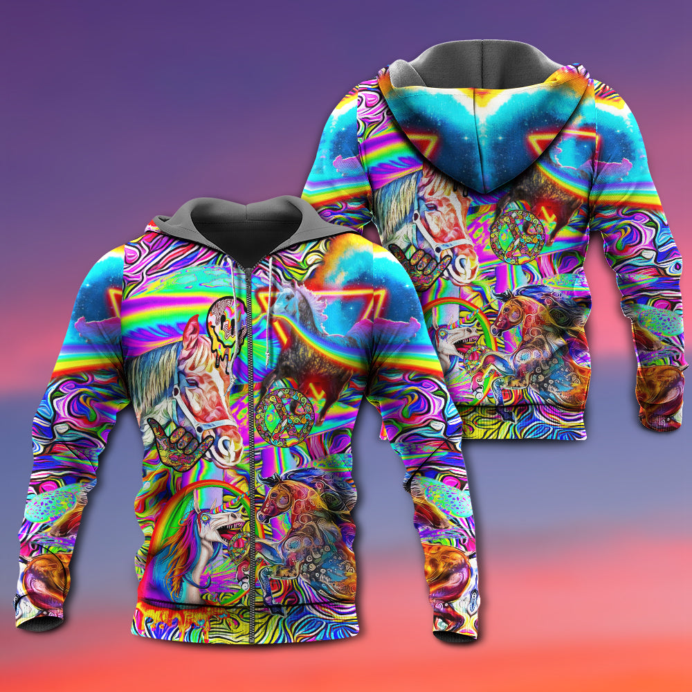 Hippie Horse Running Freedom Hoodie For Ranch Style Adventures Daily Wear And Thoughtful Gifts