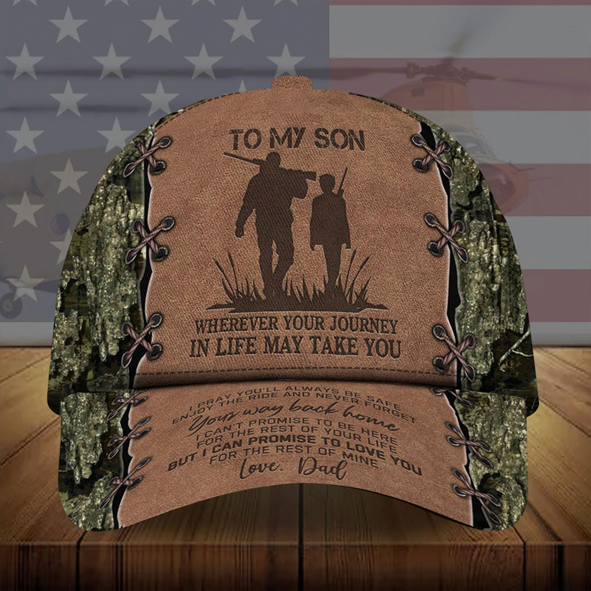To My Son Hunting Camo Classic Cap For Everyday Wear Vacations And Seasonal Activities