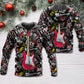 Christmas Guitar Rock Soul Hoodie For Christmas Events Holiday Travel And Comfortable Casual Outfits