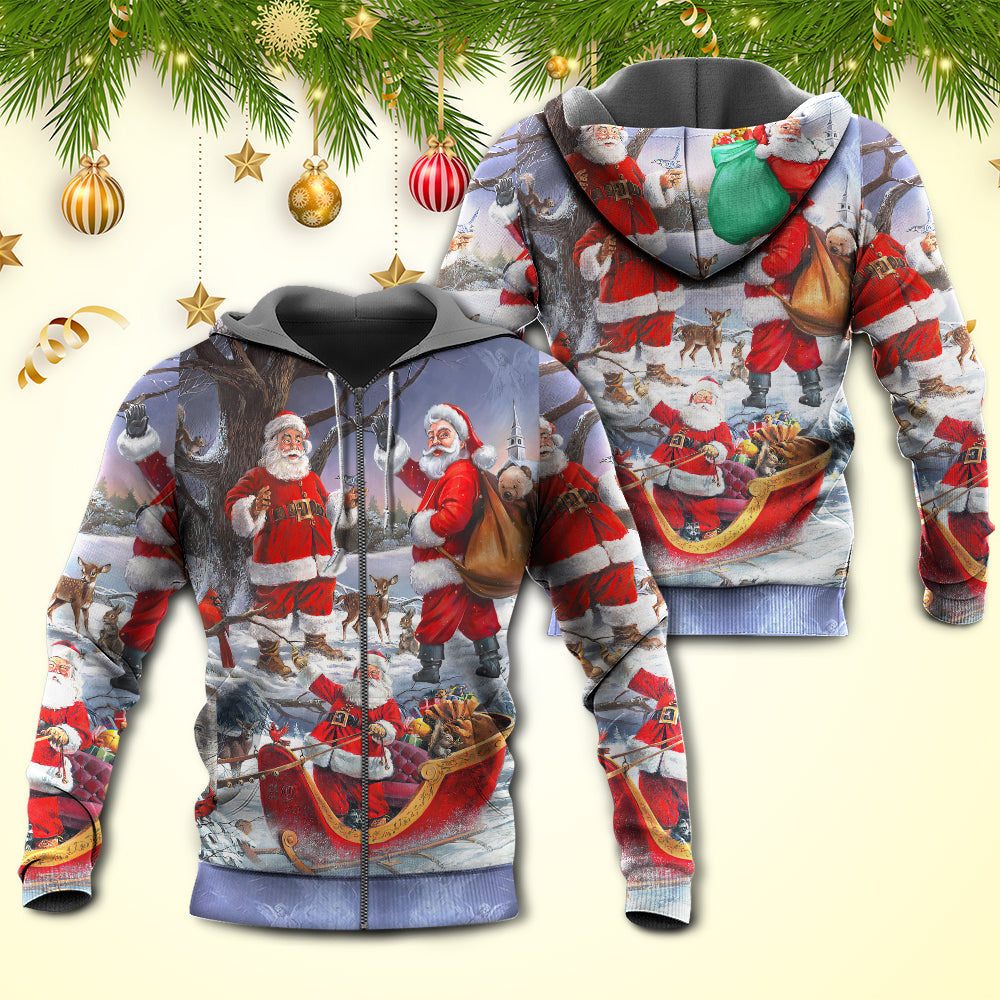 Funny Santa Christmas Coming Hoodie For Festive Family Moments Winter Wear And Holiday Gift Ideas