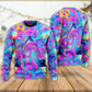 Psychedelic Mushroom Magical Eye Sweater For Creative Spirits Travel Parties And Comfortable Casual Wear