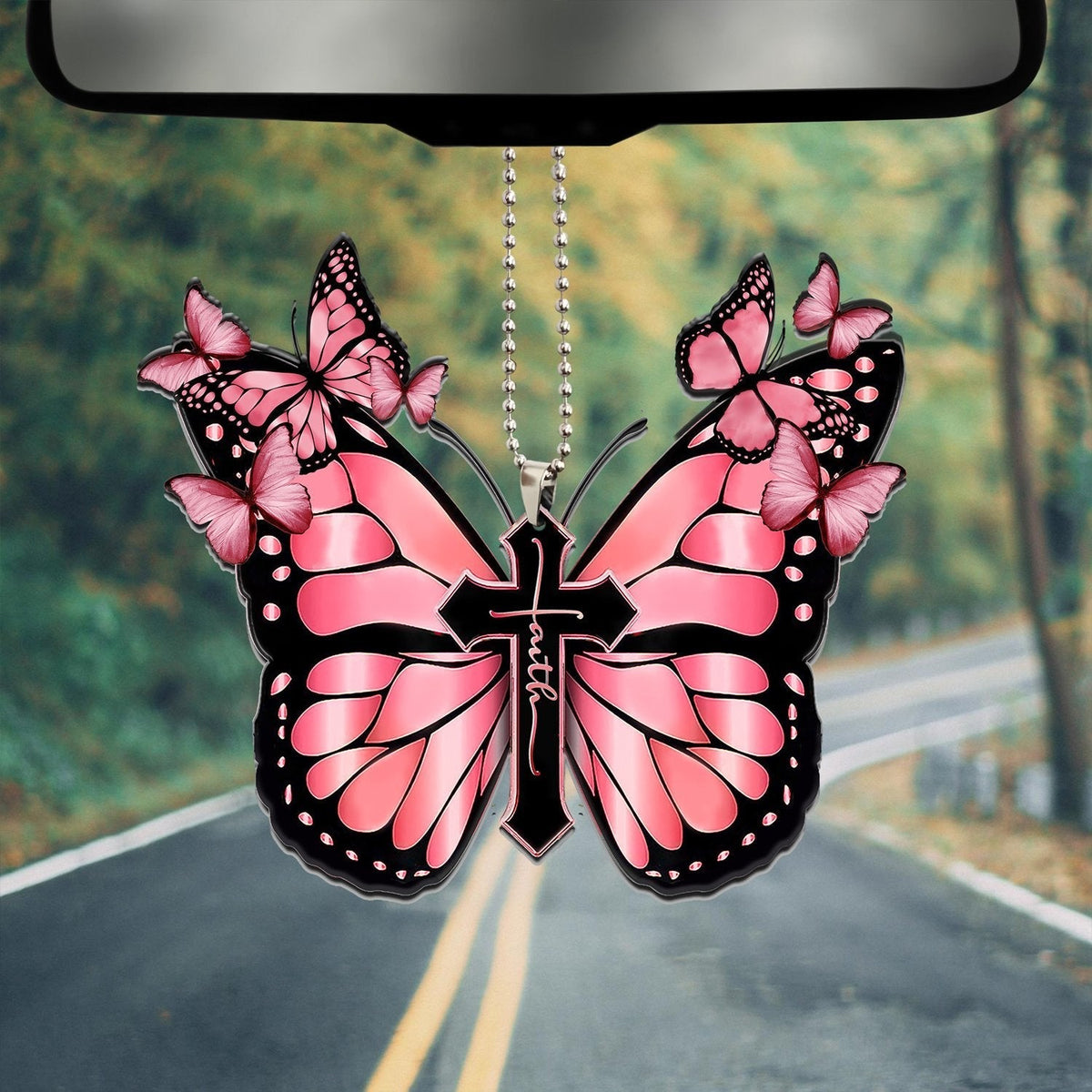 Purple Butterfly Cross 20 Oz Tumbler For Coffee Travel And Daily Drinks