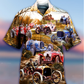 Vintage Classic Car Hawaiian Shirt With All Over Print For Island Holidays Summer Parties And Casual Outdoor Wear