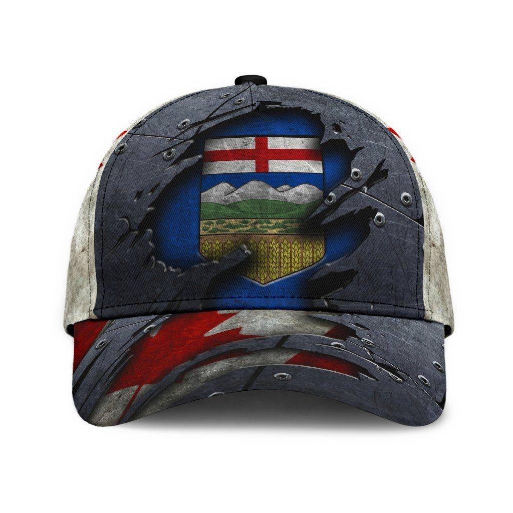 Canadian Alberta All Over Print Classic Cap For Outdoor Adventures Festivals And Casual Wear
