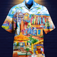 Surfing And Tropical Beach Hawaiian Shirt With All Over Print For Island Holidays Summer Parties And Casual Outdoor Wear