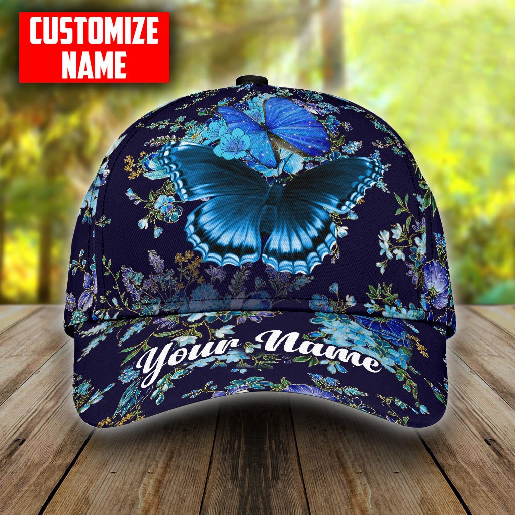 Custom Butterfly All Over Print Classic Cap For Outdoor Events Beach Travel And Relaxed Daily Style