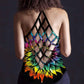 Hippie Soul Color Peaceful Hollow Tank Top For Gym Sessions And Casual Outfits