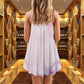 Wine And V-Neck Sleeveless Cami Dress For Festivals And Relaxed Warm Weather Style