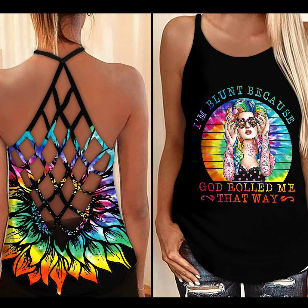 Hippie Soul Color Peaceful Hollow Tank Top For Gym Sessions And Casual Outfits