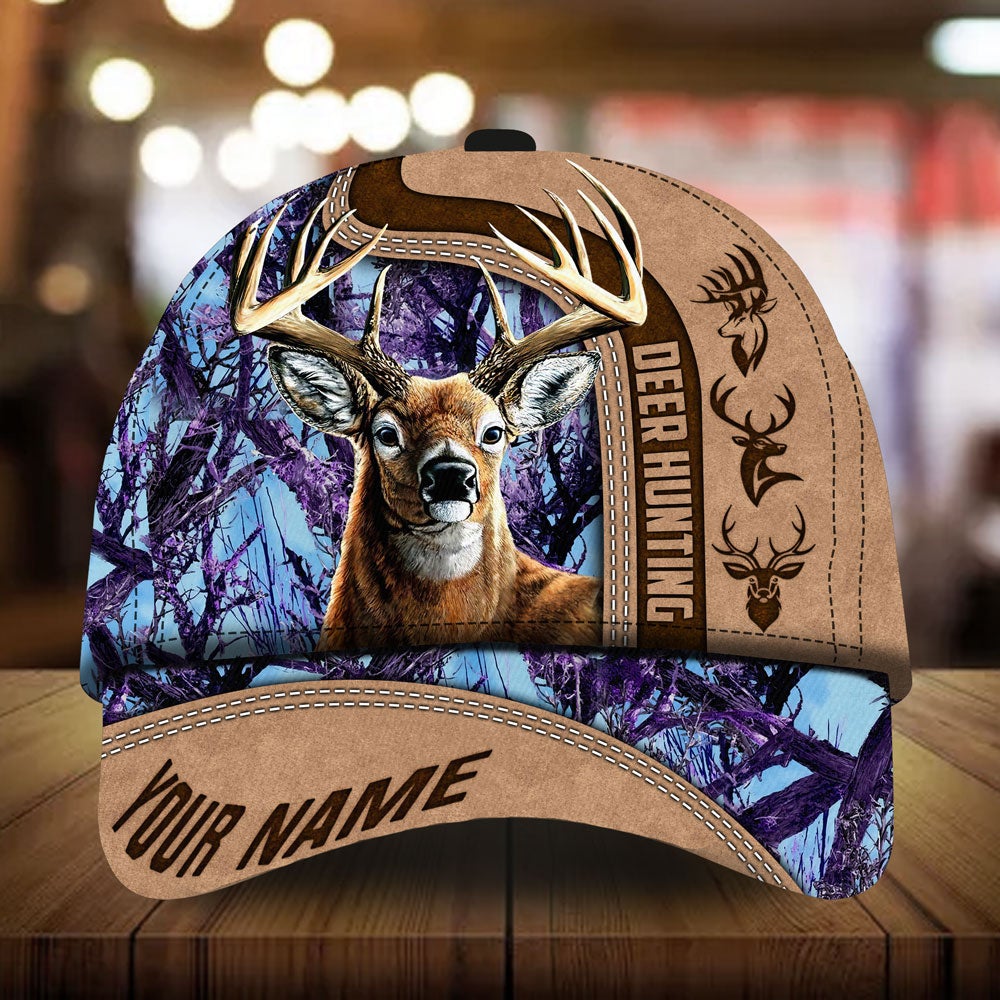 Whitely Deer Hunting Camo Personalized Classic Cap For Weekend Adventures Festivals And Gift Giving
