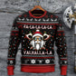 Viking Valhalla White And Red Sweater For Mythic Adventures Casual Wear And Thoughtful Gift Giving