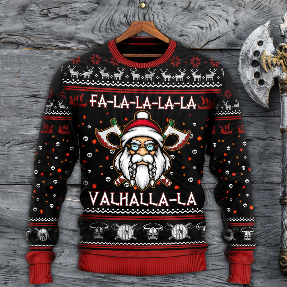 Viking Valhalla White And Red Sweater For Mythic Adventures Casual Wear And Thoughtful Gift Giving