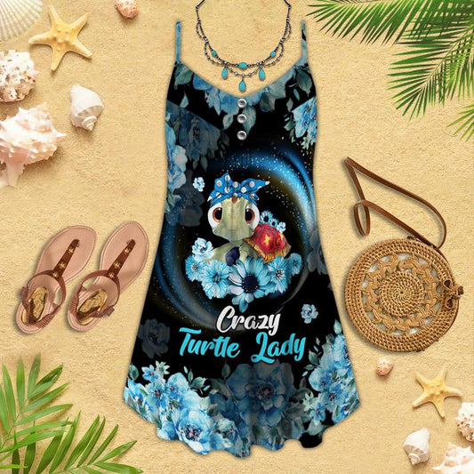 Turtle Is Beach Soul Limited 7 – Women's Summer Sleeveless V-Neck Camisole Dress