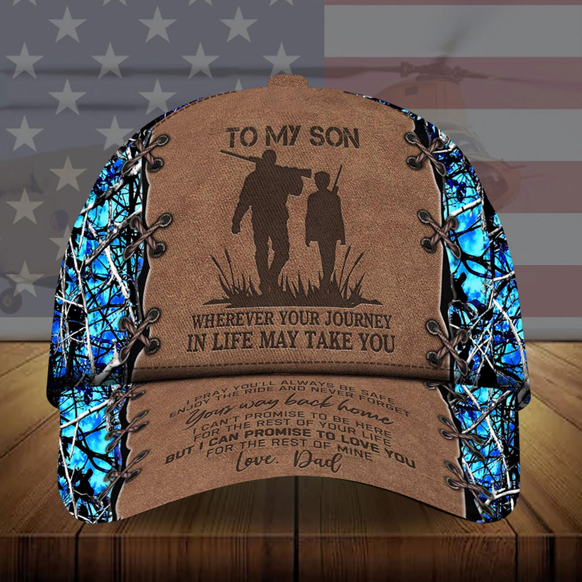 To My Son Hunting Camo Classic Cap For Everyday Wear Vacations And Seasonal Activities