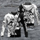 Black White Boxing Spirit Hoodie For Comfortable Daily Outfits Holidays And Casual Wear