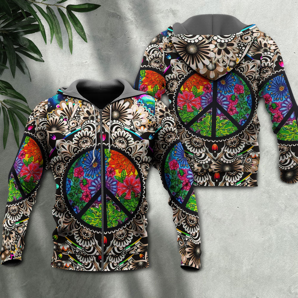 Hippie Peace Galaxy Hoodie For Festival Adventures Daily Outfits And Gift Giving