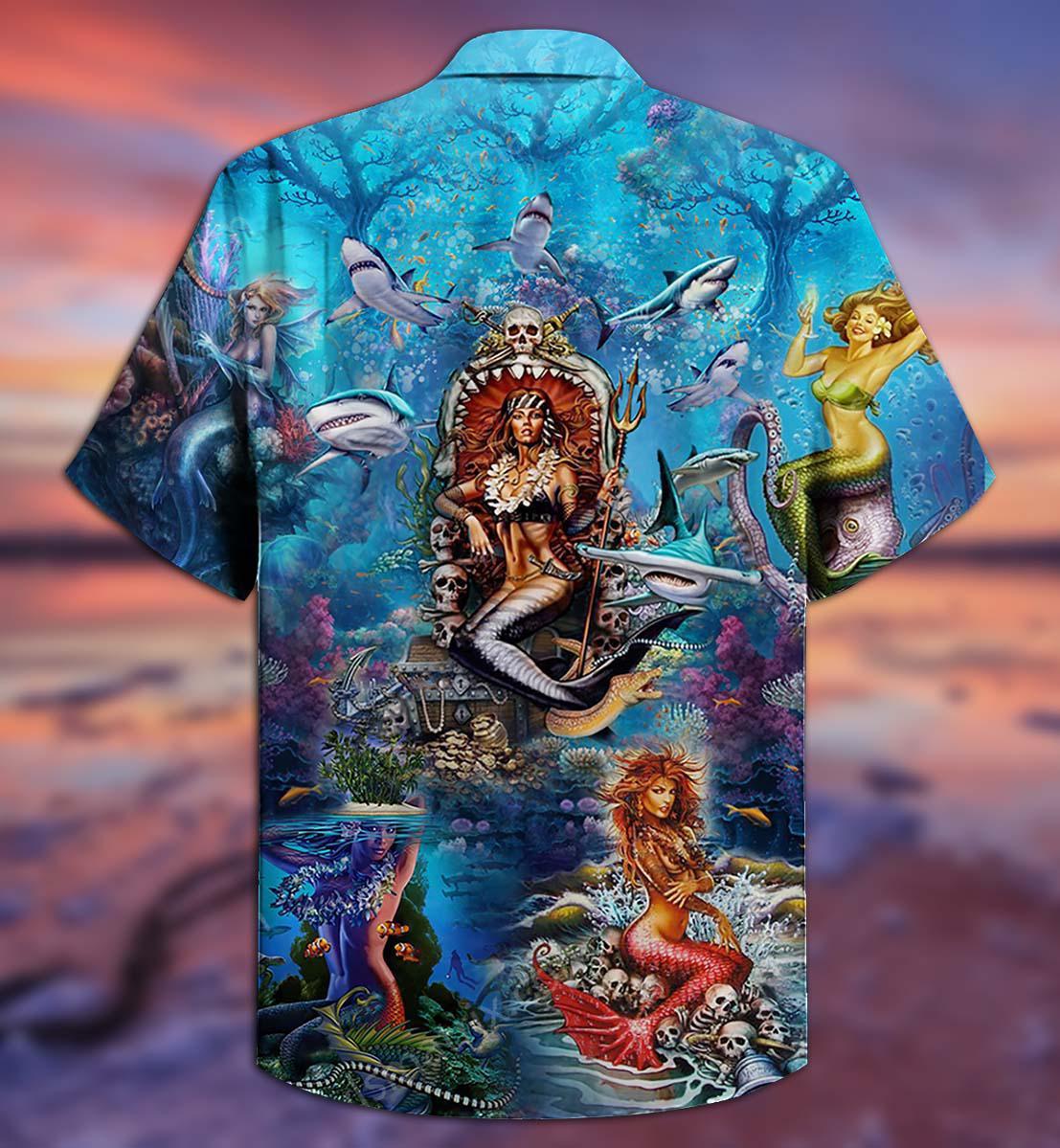 Mermaid Queen Hawaiian Shirt For Summer Events And Casual Outdoor Wear