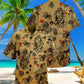 Floral Casino Cards And Skull Hawaiian Shirt With Detailed Graphic For Coastal Trips Outdoor Events And Relaxed Summer Wear