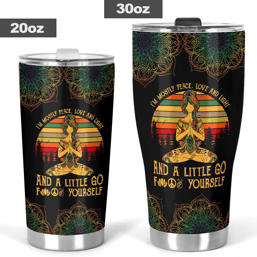 Yoga Little Girl 20 Oz Tumbler For Coffee Travel And Daily Drinks