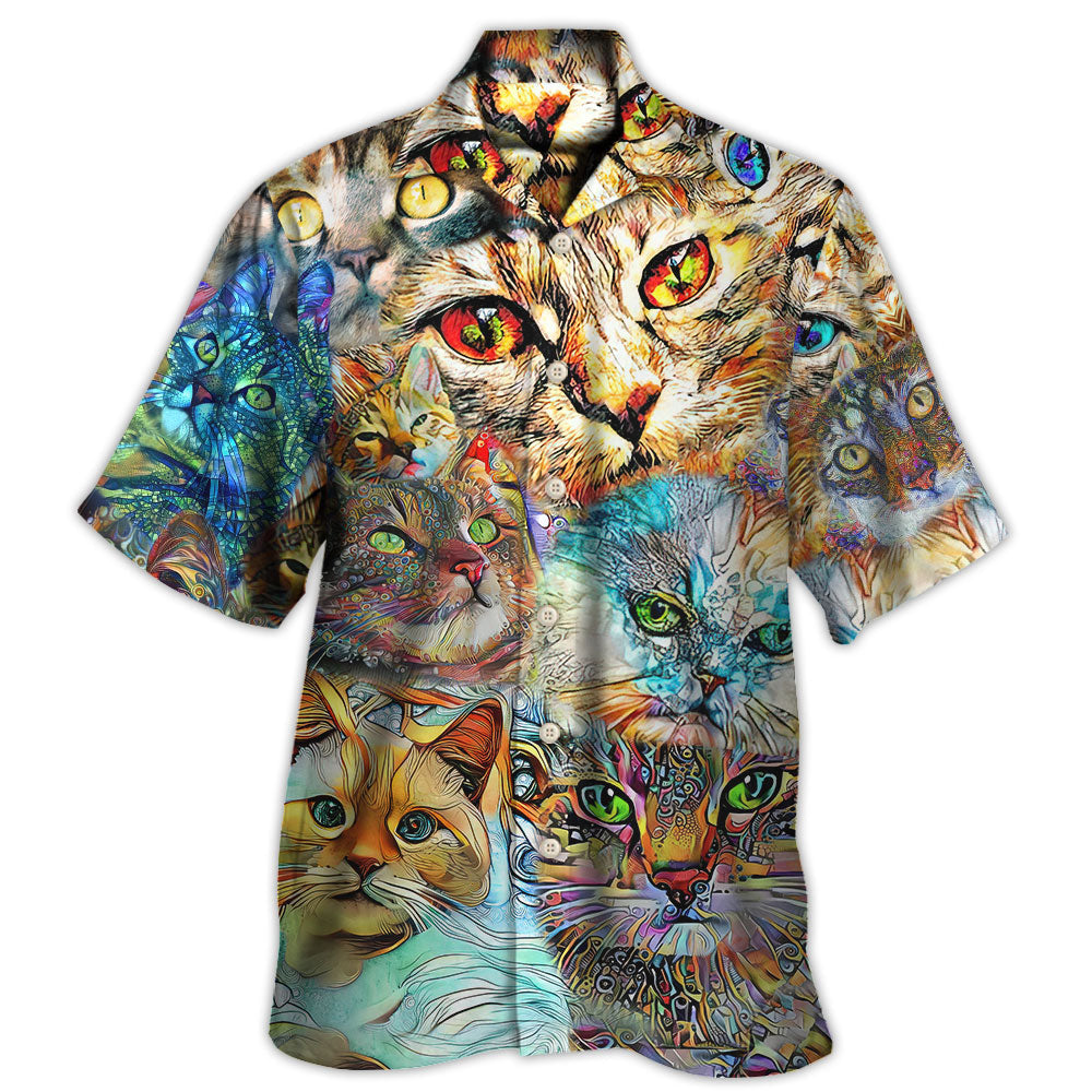 Cat Real Cats Hawaiian Shirt Artwork View For Weekend Travel And Beach Style