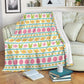 Easter Bunny Egg Pattern Flannel Blanket For Cozy Bedroom Sofa Decor