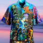 Tiki Ocean Hawaiian Shirt Pattern Detail For Vacation Travel And Daily Wear