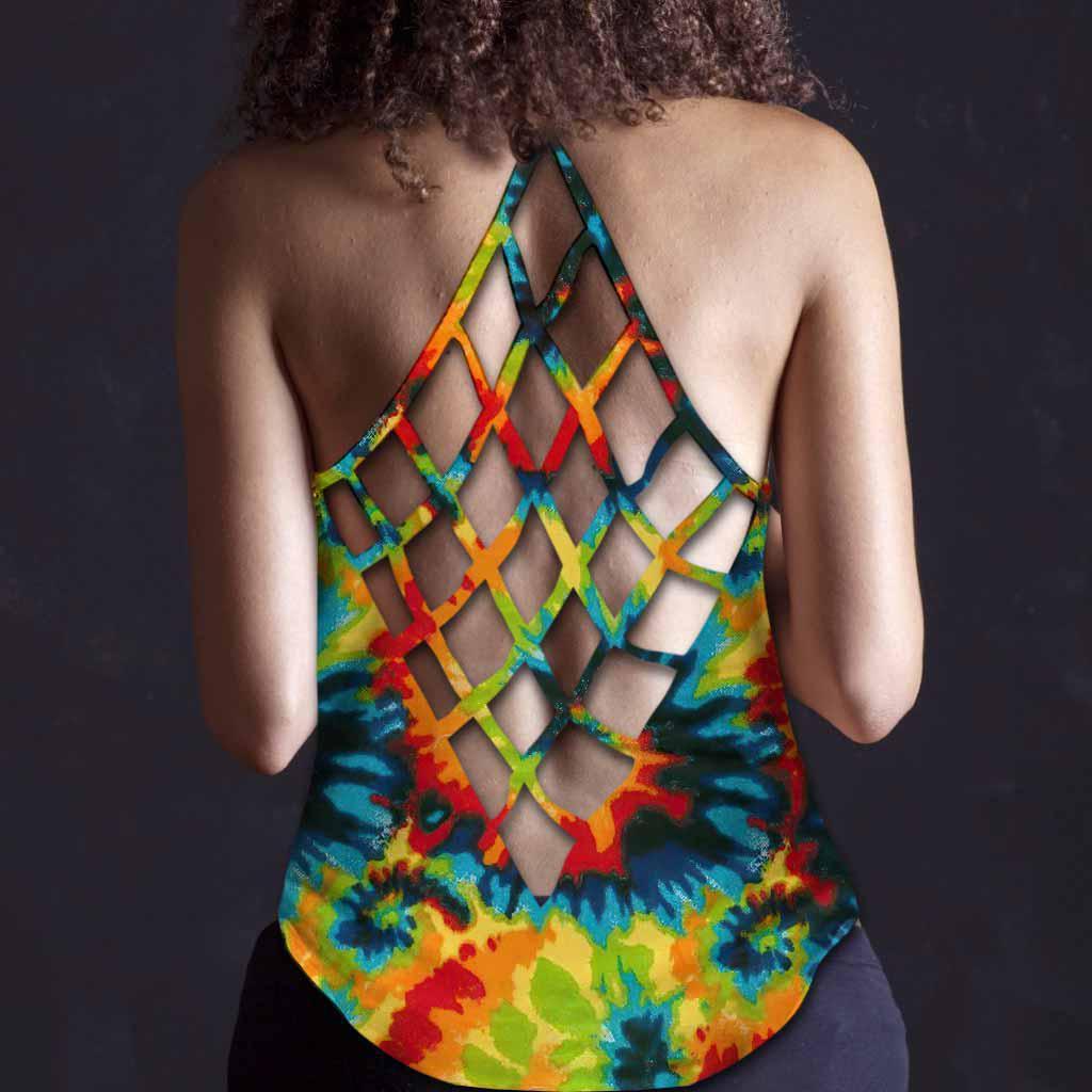 Hippie Soul Color Peaceful Hollow Tank Top For Meditation Practice And Festivals