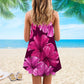 Flamingo Loves Tropical V-Neck Sleeveless Cami Dress For Beach Trips And Resort Vacations