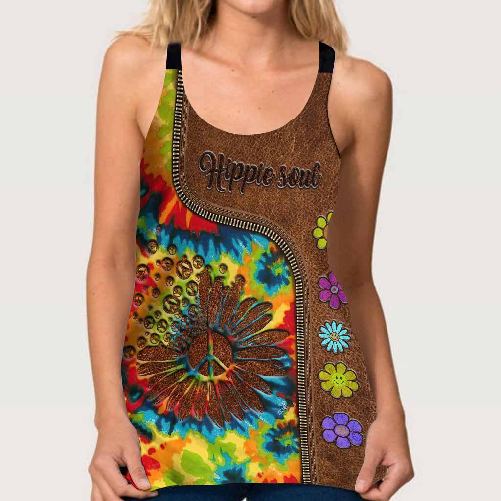 Hippie Soul Color Peaceful Hollow Tank Top For Meditation Practice And Festivals