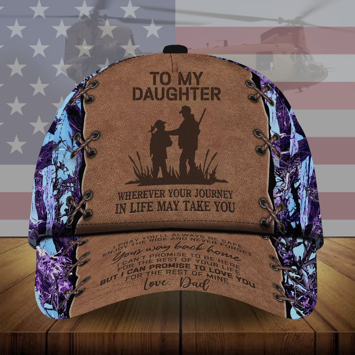 To My Daughter Personalized Camo Deer Hunting Gift Classic Cap For Festivals Vacations Outdoor Fun And Daily Comfort