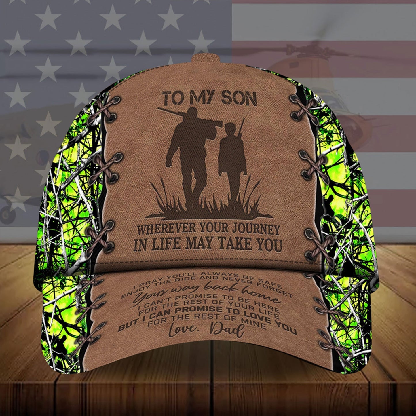 To My Son Hunting Camo Classic Cap For Everyday Wear Vacations And Seasonal Activities