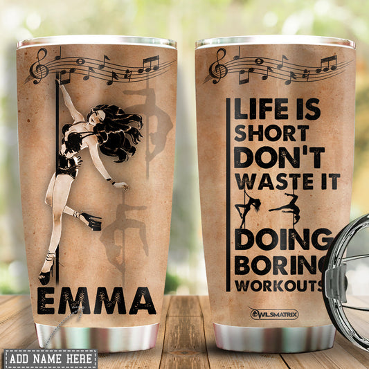 Pole Fitness In My Heart Personalized 20 Oz Tumbler For Coffee Travel And Daily Drinks